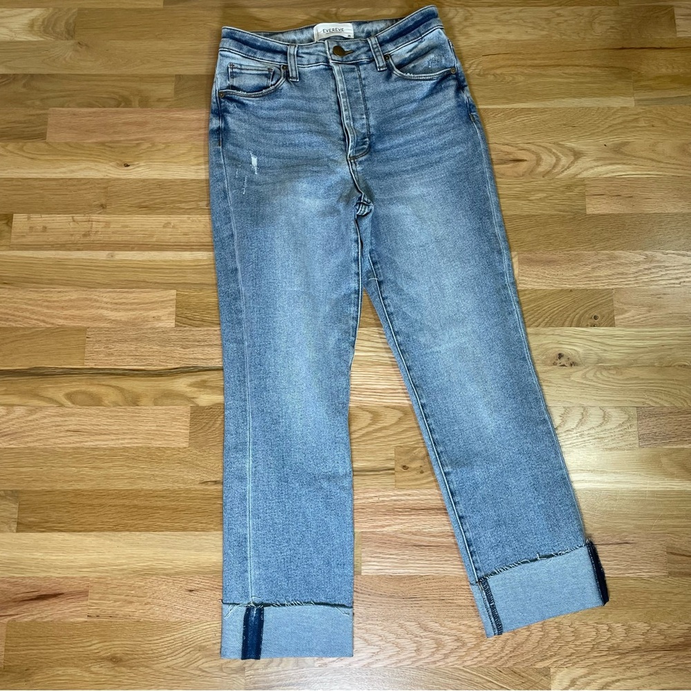 Evereve The Ever Straight Jeans Womens 26 Ankle Length High Rise KP1008MA8E